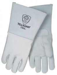 Tig welding gloves white leather Leopard brand